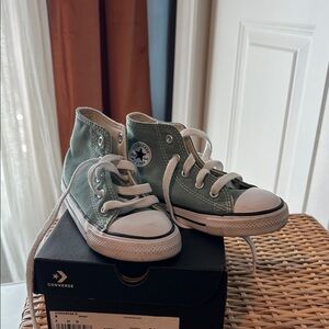 Converse Kids High-Tops - Mint Green and White